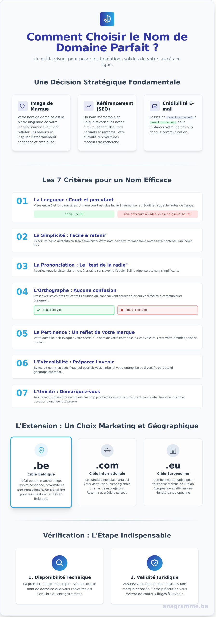 Comment Choisir un Nom de Domaine : Le Guide Complet pour les Professionnels - Infographic