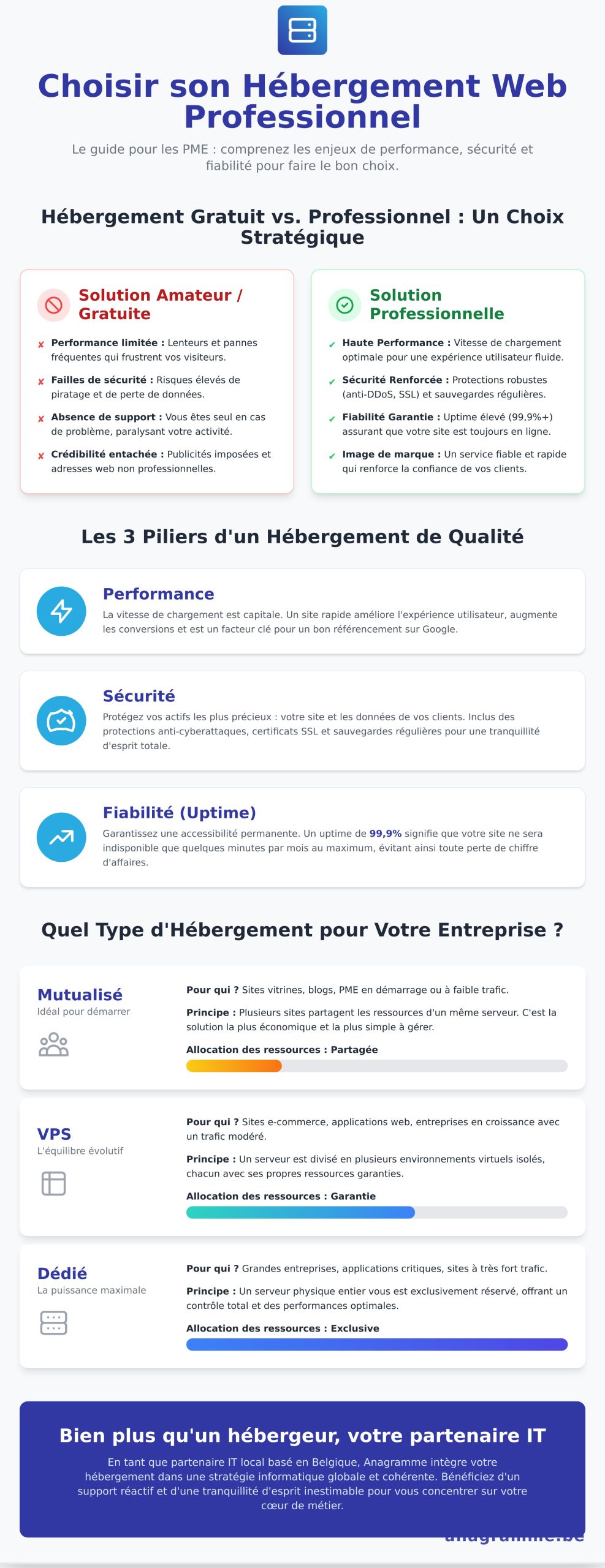 Hébergement Web Professionnel : Le Guide Complet pour PME - Infographic