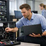 Maintenance sur site informatique en entreprise